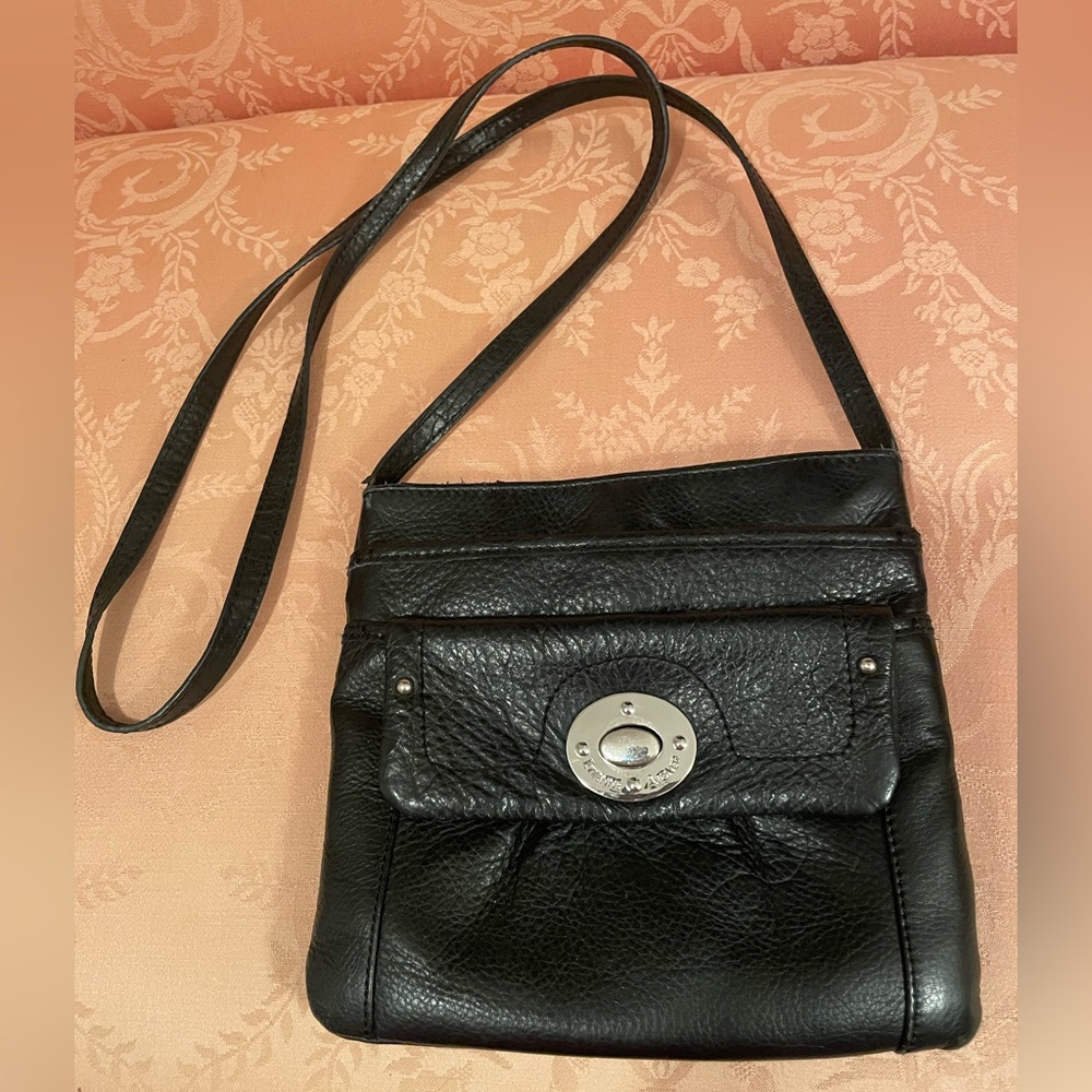 Etienne Aigner Leather Crossbody purse, black
